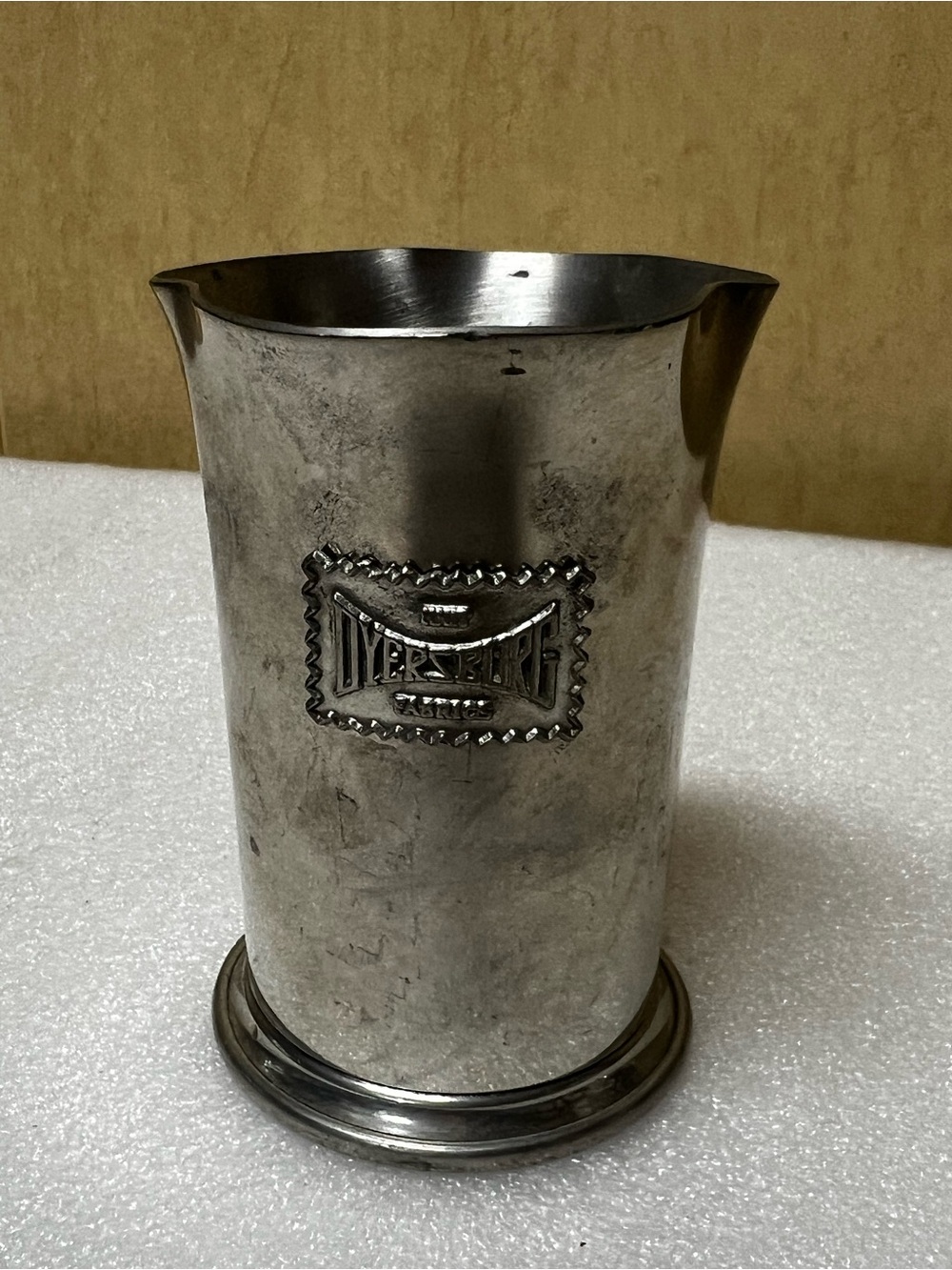 Tiffany & Co. Handcrafted Handmade Pewter Cup Goblet Dyersburg knit Fabrics